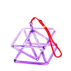 YongFeiCryatal 6inch Chakra purple Optically Clear Quartz Crystal Singing Merkaba Pyramid Healing Musical Instrument