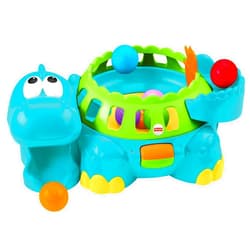 Mattel Fisher-Price Baby Crawling Toy, Poppity Pop Musical Dino Ball-Popper with Sounds for Infants Ages 6+ Months, Blue