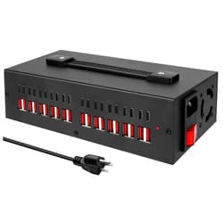 MIXILIN Portable USB~C Charger Block, 300W(40A) 40Port (20 USB A & 20 USB~C Port) Home USB Charging Station for Multiple Devices, Desktop USB Wall Charger Compatible with iPhone, iPad, Kindle, Tablets, Watch