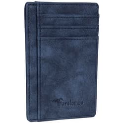 Travelambo Slim Wallet Front Pocket Minimalist Leather RFID Blocking Medium Size