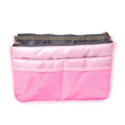POPBLOSSOM Purse Organizer Insert Handbag Make Up Bag Pouch Purse Pouch Tidy & Neat (Light Pink)