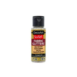 DecoArt Deco Art SoSoft Fabric Glitters Acrylic Paint 2oz-Champagne Gold