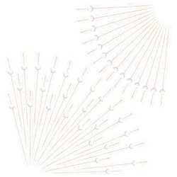 Hariendny 200 Pcs Toothpicks for Appetizers Cocktail Picks 4.7 Inch Bamboo Toothpicks Fancy Pearl Toothpicks Decorative Party Toothpicks Appetizer Skewers for Food Drinks Decorations(White)
