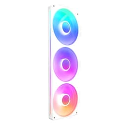 NZXT F360 RGB Core - 360mm Single-Frame Fan Unit with 3 x 120mm RGB Fans - Speed & Lighting Control - High Static Pressure & Airflow - Fluid Dynamic Bearings - 8 aRGB LEDs Per Fan - White