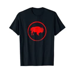 Mountain Life Outdoor Junkie Tees Vintage Retro Bison American Buffalo Simple Minimalist T-Shirt