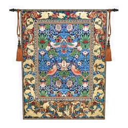 Aubelin Tapestry William Morris Strawberry Thief Fine Art Tapestry Wall Hanging 100% Cotton 55