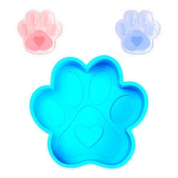 PDETVEO Silicone Large Paw Print Mold, Blue Dog Paw Freshie Mold, Resin Casting Mold for DIY, Crafting,Handmade, 4