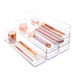 STORi SimpleSort 6-Piece Stackable Clear Drawer Organizer Set | 12