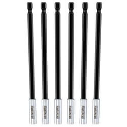 GEINXURN 6Pc 6Inches Screwdriver Bit Holders, Cr-V Extension Socket Drill Bit Magnetic Holder Hex Shank Quick-Change Drill Bit Guide