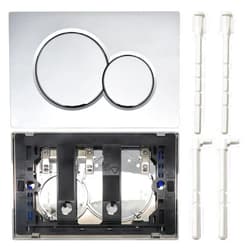 LavishStream Actuator Plate for Geberit Dual Flush, Compatible with Geberit sigma01 Concealed Cisterns, Matte-Chrome, 115.770.JQ.5