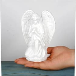 Wisifayardin Guardian Angel Sculpture Praying Angel Figurine - A Decorative Church Memorial Statue, Cherub Kneeling in Prayer, Sympathy Gift with Wings
