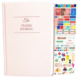Lankaiva Travel Journal for Women & Men - Budget Travel Planner Notebook for 6 Trips Organizer- Travel Scrapbook to Record Memories and Adventures - Gifts for People Who Travel, Pink