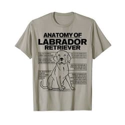 Labrador Retriever Training Gifts Anatomy of a Labrador Retriever Funny Dog owner gifts shirt