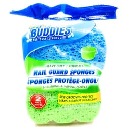Scrub Buddies Nail Guard Cleaning Sponges, Heavy Duty, 2-Pack