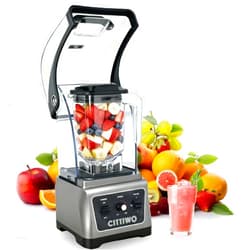 Cittiwoㅤ Cittiwo Commercial Blender Heavy Duty Restaurant with 64oz Jar, 2200W Professional-Grade Blender for Smoothies, Ice Crush, Frozen Drinks, Quiet Shield, Self-Cleaning