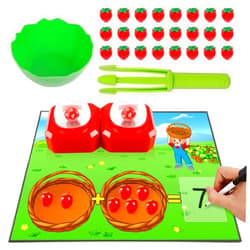 Kasfalci Math Board Games for Kids with Dice Poppers,Math Manipulatives,Dice Games,Addition Subtraction Games,Math Counters,Counting Toys,Fine Motor Toys,Kindergarten Classroom Homeschool Supplies