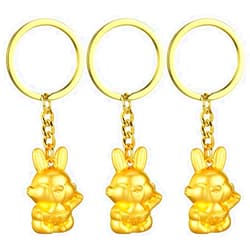 Beavorty 3pcs Bunny Key Chain Chinese Zodiac Key Chain Keychain Fortune Key Rings for Chinese Zodiac Year of The Rabbit Purse Pendant Handbag Bag Decoration 2023 New Year