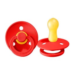 BIBS Baby Pacifier | BPA-Free Natural Rubber | Made in Denmark | Strawberry 2-Pack (6-18 Months) 6-18 Month Strawberry