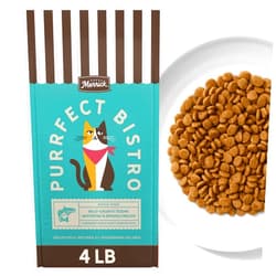 Merrick Purrfect Bistro Grain Free Wild-Caught Ocean Whitefish and Spinach Recipe Natural Dry Cat Food for Adult Cats, High Protein, Outdoor or Indoor Cat Food - 4 lb. Bag