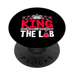 Lab Tech Designs for Laboratory Technician King Of The Lab Tech Technologist Laboratory Technician PopSockets Standard PopGrip