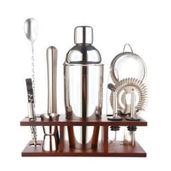 MHMMX Cocktail Shaker,Cocktail Shaker Set, 11-Piece Boston Stainless Steel Bartender Kit,Professional Bar Tools for Drink Mixing, Home, Bar, Party (18 OZ)