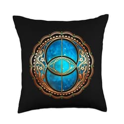 SPIRITUAL SIGNS AND SYMBOLS by yuma Vesica Piscis, Chalice Well, Galaxy, Sacred Geometry Throw Pillow