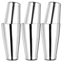 Etens Bulk Commercial Cocktail Shakers 6pc Set, Professional Boston Shakers, Weighted Cocktail Shaker Tins for Bartending - Stainless Steel Bar Shaker Set for Restaurants & Bars - Silver
