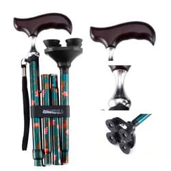 LIXIANG Walking Cane for Women & Men Adjustable Walking Stick,Folding Cane with Beautiful Wooden Handle,Lightweight,Suitable for Arthritis,The Elderly and The Disabled