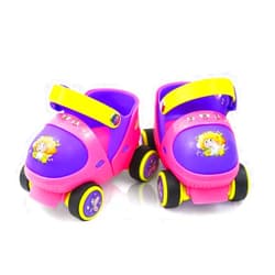 Mpoutik Kids Children's Boys Girls Adjustable Quad Roller Skates Shoes with Safe Lock Mode for Beginners Toddlers Baby