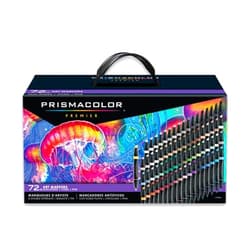 Prismacolor Premier Dual-Ended Art Markers, Alcohol-Based Markers with Fine & Chisel Tips, Assorted Colors, Set of 72 in Carry Case
