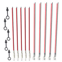 XINGYHENG 10PCS(5Pairs) 5 Sets 5.5 x 2.1 mm DC Power Jack Socket Female Threaded Barrel Jack Panel Mount Connector with Pre-soldered Wires and Cover Cap for MP3 Phone Audio Video CCTV