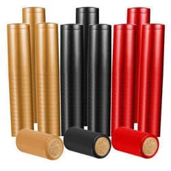 Coobbar PVC Heat Shrink Capsules Wine Shrink Wrap Wine Bottle Capsules Shrink Caps,300 Pieces Wine Bottle Capsules Shrink Caps for Wine Cellars and Home Use,3 Color
