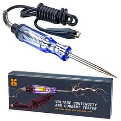 Katzco Voltage Continuity & Current Tester - 6-12 V DC - 24 V AC - Heavy Duty - 54
