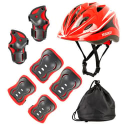 YESDICO Kids Protective Gear Adjustable Protective Helmet Kids Carrying Bag CPSC Certified for 5-12 Years Elbow and Knee Pads for Kids Wrist Guard Outdoor Sports Safety Bike Scooters Skateboards Rollerblade
