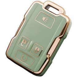 Guibuhuse Protective Key Fob Cover Fits for Chevy 2014-2020 Silverado 1500 2500 3500 Chevrolet Colorado 2015-2021 GMC 2014-2020 Sierra 1500 2500 3500 GMC 2015-2021 Canyon (Light Green)