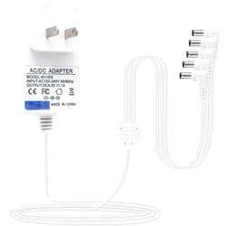 HUZUM AC/DC Adapter Compatible with Lemax Lighted Accessory 4.5V # 74706 Christmas Village Houses Playground Display 34988A Spooky Town Collection 64518 4.5 Volts 4.5VDC Power Supply（ White 5 Output Jack