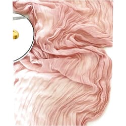 Rikivt 10pcs Thanksgiving Table Runner Cheesecloth Fall Table Runners 120 Inches Long 10ft Boho Rustic Cheese Cloth Gauze Dusty Pink Table Runner for Wedding Holiday Party Baby Shower Fall Decor