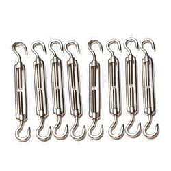 URBEST CZXJKKL M4 Stainless Steel 304 Hook & Hook Turnbuckle Wire Rope Tension Pack of 8