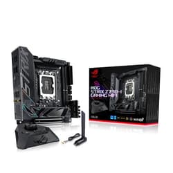 ASUS ROG Strix Z790-I Gaming WiFi 6E LGA1700 (Intel 14th,13th&12th Gen)mini-ITX gaming motherboard(PCIe5.0,DDR5,10+1 power stages,Thunderbolt 4,2.5GbLAN,USB 3.2 Gen 2x2 front panel TypeC,M.2/NVMe SSD)