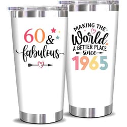 NEWELEVEN 60th Birthday Gifts For Women - 1965 60th Birthday Decorations For Women - Turning 60-60 Year Old Gifts For Women, Mom, Wife - 20 Oz Tumbler