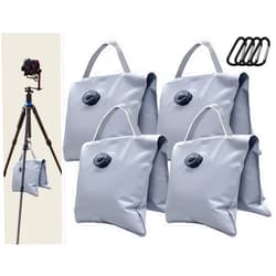 Eurmax USA Saddle Design Water Weight Bag Heavy Duty Water Saddlebag Portable Water Bags Outdoor Weights Photo Video Studio Stand 4-Pack（Grey）