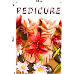 NAILSIGNS.com Pedicure XIX Services Nail Salon Sign Advertising Marketing Décor Vertical (Photo-Realistic Paper Poster Matte Non-Laminated [Indoors], 36