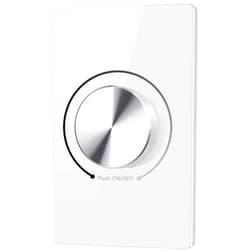 Azoula Zigbee 3.0 Rotary Dimmer Switch - Smart Adaptive Operation Without or with Neutral Wire, Compatible with Alexa, Google Home and HomeKit, Premium Glass Panel