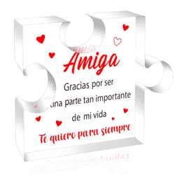 Yopyame Spanish Friends Birthday Gifts - Regalos para Amiga Acrylic Puzzle Plaque Best Friendship Acrylic Desk Sign Te quiero para siempre Keepsake Paperweight in Spanish for Best Friend Birthday Gift