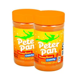 KMWA Peter Pan Crunchy Honey Roast Peanut Spread, 16.3 oz (Pack of 2)