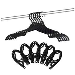 Trubetter 12 PCS Travel Hangers - Cruise Ship Essentials Portable Folding Clothes Hangers Travel Accessories Foldable Clothes Drying Rack for Travel (Black)