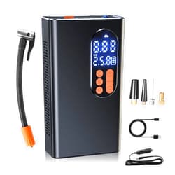 BOIJUKME Tire Inflator Portable Air Compressor，150PSI Portable Air Pump for Car Tires with Digital Tire Pressure Gauge, 2X Faster Inflation Electric Air Pump for Car, Bike, Motorcycle, Ball