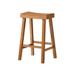 Maven Lane Kitchen Bar Stool, Modern Farmhouse Wood Counter Barstool, Kitchen Island Counterstool, Counter Height Bar Stool For Kitchen Wide Seat Backless Bar Stools, Vincent 26 Inch, Antiqued Natural
