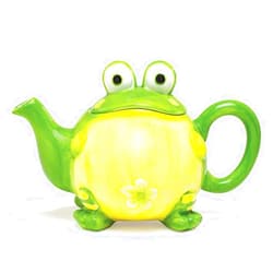 Burton+BURTON Adorable Toby the Toad/Frog Teapot For Kitchen Decor, Green, 32 oz