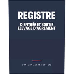 Blida Edu Reference Registre des Entrées et Sorties pour Animaux d'Élevage Conforme CERFA 50 4510: Livre de Suivi Sanitaire pour Élevage d'Agrément des Animaux Domestiques, Chiens et Chats | Format A4. (French Edition)